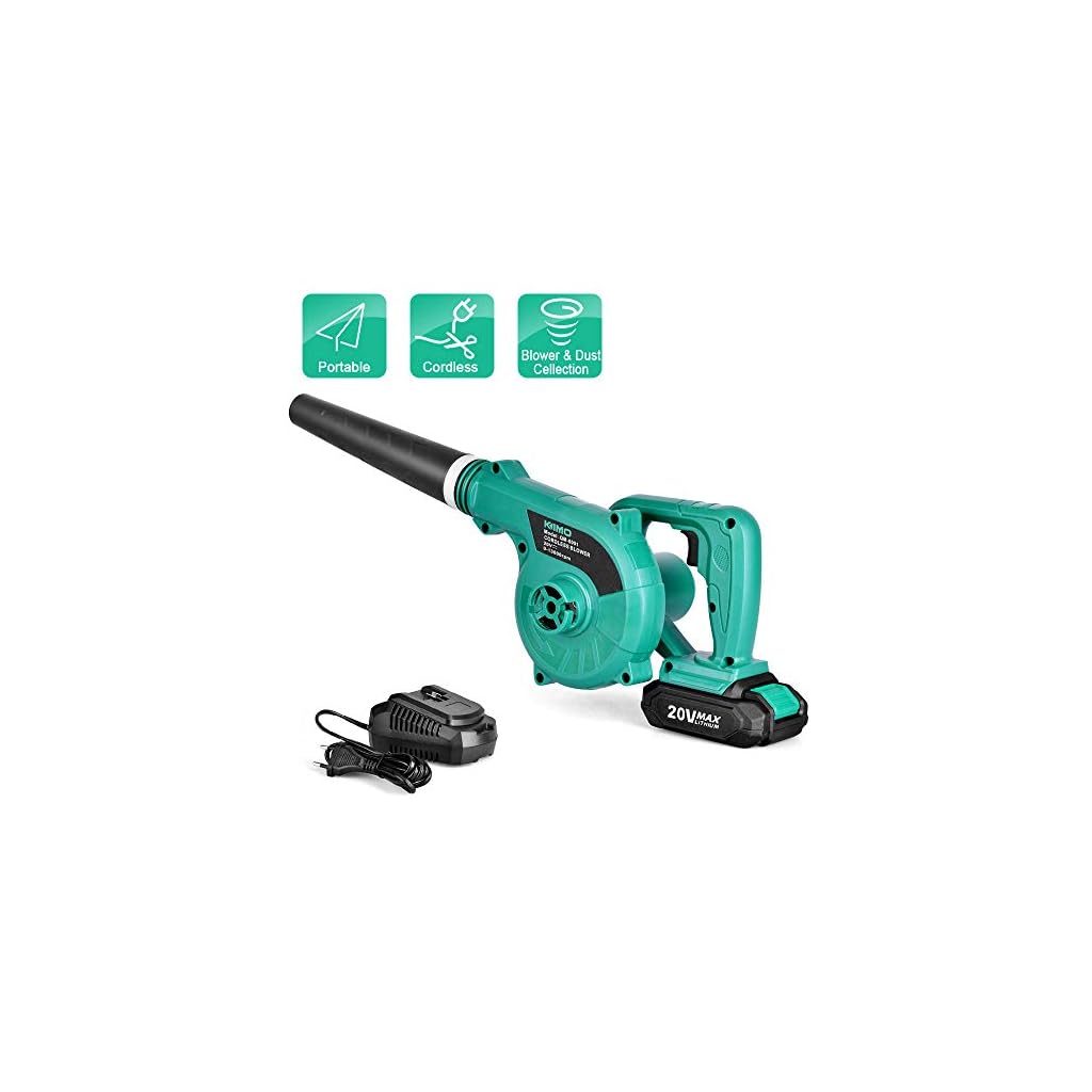 K I M O. Cordless Leaf Blower Vacuum Combo 4 IN 1, 3 Nozzles for
