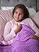 Weighted Blanket for Kids 5 lbs - Child Weighted Blanket 5 lb with Removable Minky Cover - Cotton 5 Pounds Heavy Blankets for Toddler Girls (Inner Light Violet/Cover Violet & Pink, 36