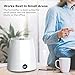 Warm & Cool Mist Humidifier, TaoTronics 5.5L Ultrasonic Air Humidifiers for Home Bedroom Office with Filter, LED Display, External Humidity Sensor, 360°Rotatable Nozzle -(5.5L/1.45 Gallon, US 110V)