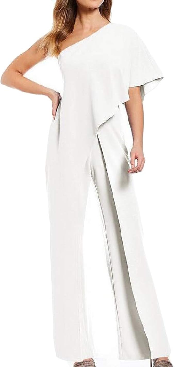 Easonp Women�s One Shoulder Wide Leg Wedding