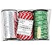 Gift Boutique Christmas Curling Ribbon Pack of 3 Rolls Green, Red & White Stripes, and Metallic Silver; Holiday Party Crafts Supplies Decorations- 100 Yards Per Roll Total of 900 Feet