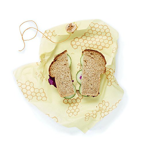 Bee's Wrap Eco Friendly Reusable Sandwich Wraps, 2 Pack, Sustainable