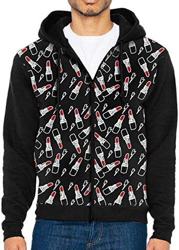 Washenwan Lipstick Lightning Men's Full-Zip Hooded Sweatshirt