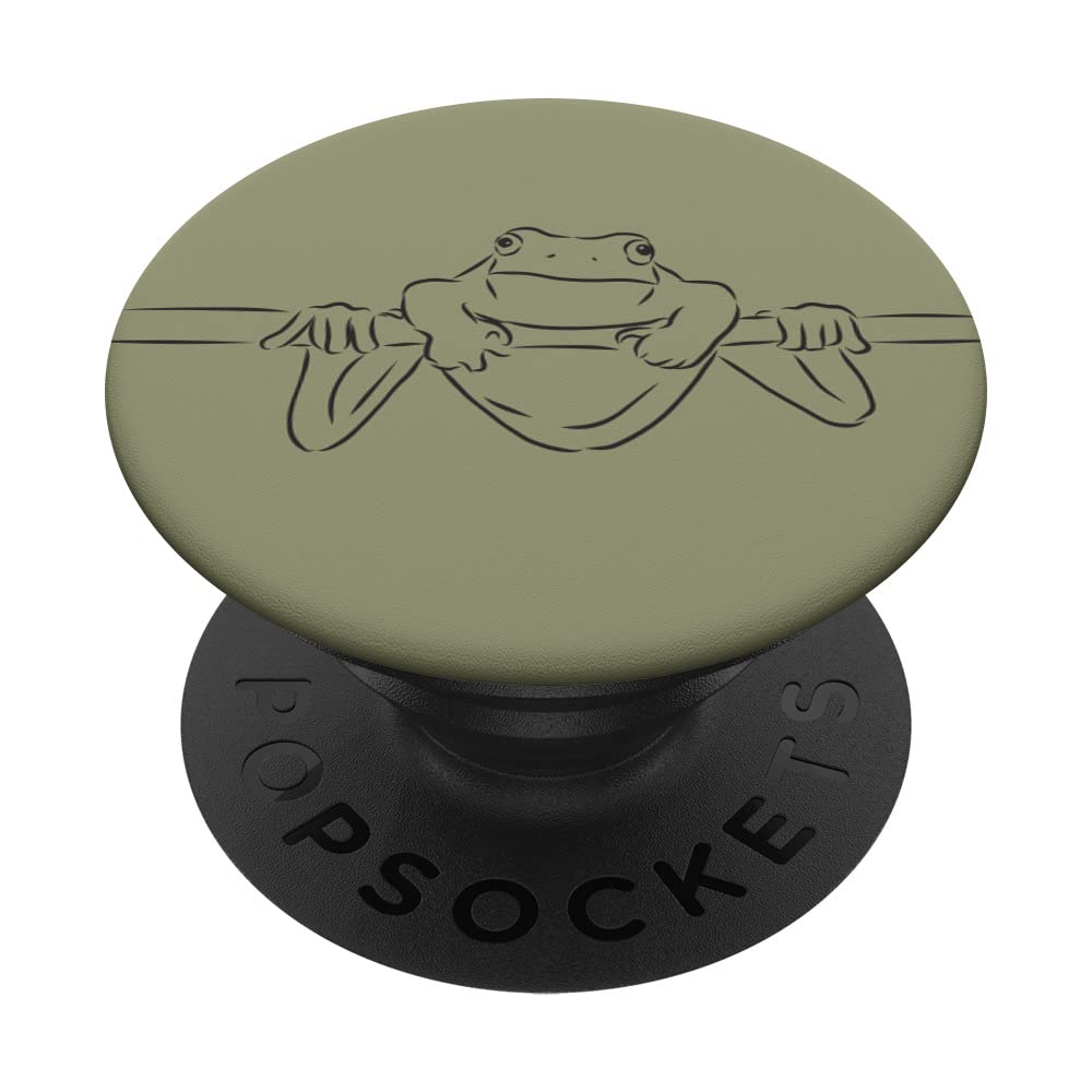 Frog Aesthetic Line Art Minimalistic Pastel Abstract PopSockets Swappable PopGrip