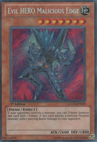 Yu-Gi-Oh! - Evil HERO Malicious Edge (LCGX-EN029) - Legendary Collection 2 - 1st Edition - Secret Rare
