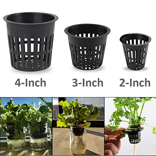 GROWNEER 25 Packs 4 Inch Garden Slotted Mesh Net Cups, Heavy Duty Net