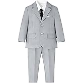 Baby Boys' Suits 5-Piece Formal Suit Set Toddler Boy Ring Bearer Outfit for Weddings
