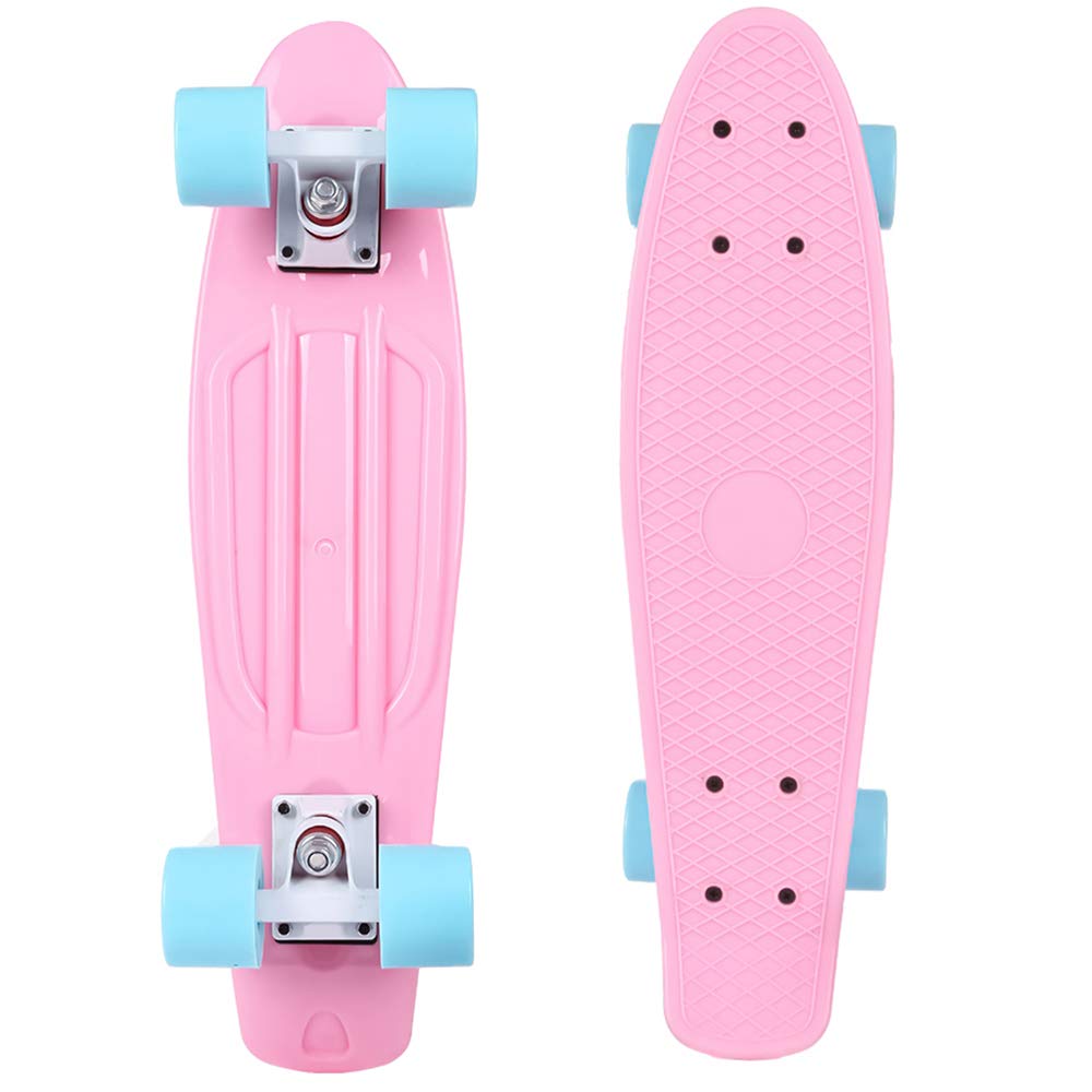 Angelica Pastel Mini 22" Skateboard Cruiser Board Skate Board Retro Longboard Complete Plastic Scooe