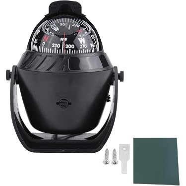 Xoeryoy Boussole Marine LED Tableau De Bord – Éclairage Nuit, Réglable, Voiture & Bateau