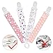 Yoofoss Pacifier Clips 4 Pack Baby Pacifier Holder for Girls Plastic Teething Clip Universal Holder Leash for Pacifiers Teething Toy and Soothie