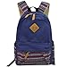 Blue Canvas School Bag Backpack Girls, Hmxpls Bohemia Boho Style Unisex Fashionable Canvas Zip Backpack School College Laptop Bag for Teens Girls Students
