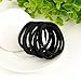 Polytree 100Pcs Black Thick Elastics Hair Ties Snag Free Endless Hairbands Ponytail Holders 2MM
