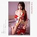 TOMORI Womens Sexy Kimono Cosplay Costume Lingerie Flower Printing Robes Lolita Fancy Dress Red