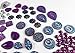 400 Pcs of Assorted Purple Pearl Finish, Iridescent Flat Back Tear Drop Beads Cabochons Assorted Sizes 4mm-18mm