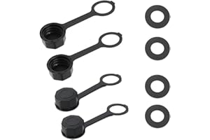 4 Pcs Gas Can Cap Gas Can Screw On Vent Cap Rear Vent Screw Caps Suitable for Most Fuel Diesel Kerosene Jugs with 4pcs Gasket