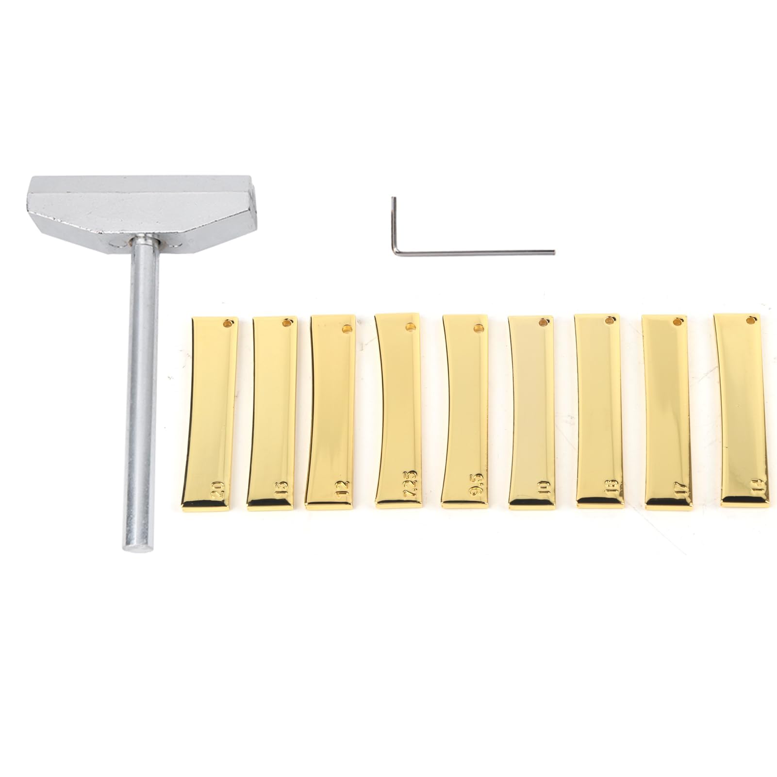 Alomejor Fingerboard Fret Press Caul Insert with Pressing Tool & Wrench Luthier Tools for Acoustic/Electric Guitar Electric Bass