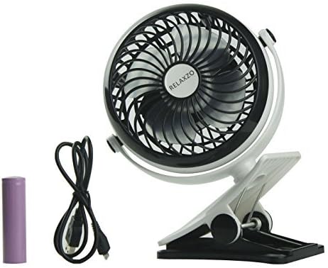 Portable Small Fan with Rechargeable Battery Compact Size Stroller Fan with Clip On Feature Good Fan for Camping Battery Powered Fan USB Rechargeable Desk Fan for Garage Fan for Workshop New