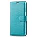 LG G5 Case, J&D [Wallet Stand] LG G5 Wallet Case Heavy Duty Protective Shock Resistant Case for LG G5 - Aqua