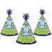 Big Dot of Happiness Boy Puppy Dog - Mini Cone Baby Shower or Birthday Party Hats - Small Little Party Hats - Set of 8