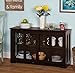 SilkWood Studio Pacific Sliding Glass Doors Stackable Cabinet, Espresso