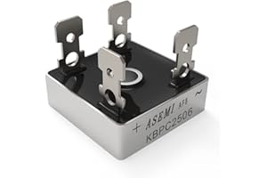 ASEMI (Pack of 2pcs) KBPC2506 Through Hole Square Rectifier Bridge Diode 600v 25amp(2)