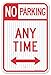 No Parking Sign, No Parking Anytime Sign, 12x18 Inches, 3M EGP Reflective .063 Aluminum, Fade Resistant, Made in USA