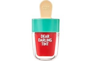 ETUDE HOUSE Dear Darling Water Gel Tint Ice Cream (RD307 Watermelon Red) | Vivid High-Color Lip Tint with Minerals and Vitamins from Soap Berry Extract to Moisture Your Lips