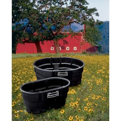 Rubbermaid Commercial Fg424288bla Structural Foam Stock Tank 100 Gallon Capacity 53 Length X 25 Height Black Rubbermaid Water Tub Amazon Com Industrial Scientific