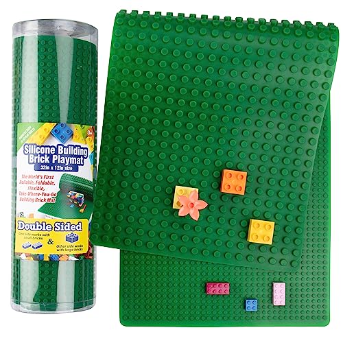SCS Direct Brick Building Blocks Silicone Playmat 32" Rollable and