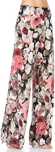 Cody Line Women's Casual Bohemian Damask Palazzo Pants