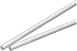 uxcell 2Pcs 1/4"(7mm) Dia Round Aluminum Rod, 12"(305mm) Long 6061 Aluminum Round Rod Solid Lathe Bar Stock for Industry Cons