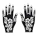 Henna Tattoo Stencil/Temporary Tattoo Temples Set of 8 Sheets,Indian Arabian Tattoo Reusable Stickers Stencils Body Art Designs for Hands