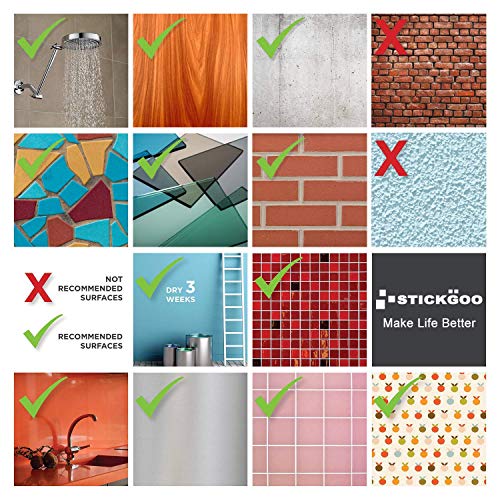 STICKGOO Anti-Mold Peel and Stick Wall Tile, Self-Adhesive Kitchen Backsplash in Sandstone (Pack of 5, Thicker Design)
