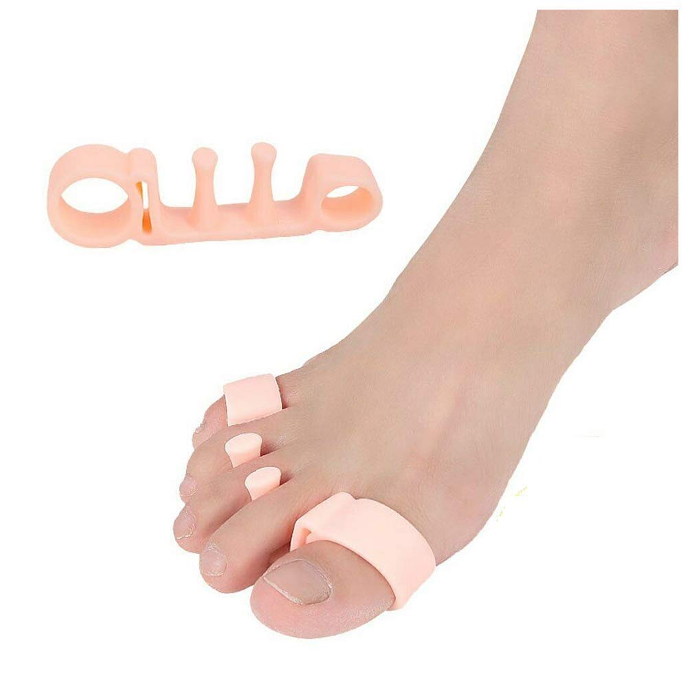 CAREOR 2 Pairs Orthopedic Bunion Corrector Gel Toe Stretcher Toe Separator Orthopedic Bunion Corrector 2.0 Pair (Beige)