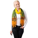 Acotavie Scarfs for Women Lightweight Scarves Fashion Print Floral Pattern Sheer Scarf Shawl Wraps
