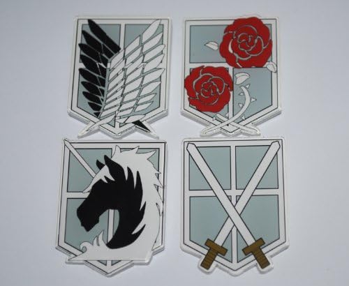Attack on Titan Shingeki No Kyojin 4 Badges
