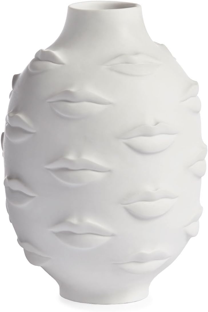 Jonathan Adler Gala Round Vase of White
