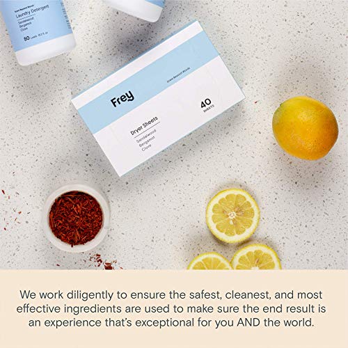 FREY Concentrated Washing Detergent + Natural Dryer Sheets (Classic