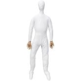 Full Size 6-Foot Life Size Dummy Posable Full-Size Mannequin with Cloth Body, Adjustable Polyfill, Flexible Head and Hands, Indoor Display Prop for Halloween Decorations Indoor, Haunted House