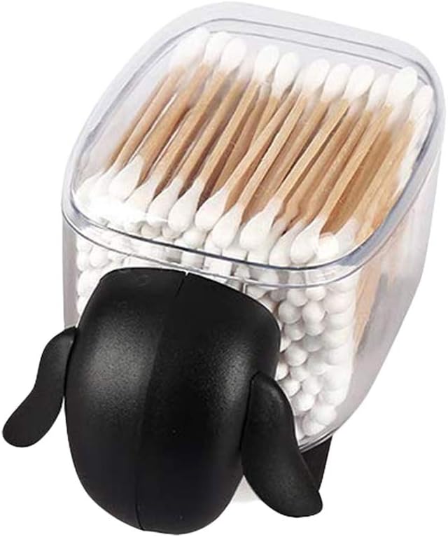 Creamon Plastic Cotton Swab Storage Box, Creative Mini Plastic Cotton