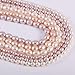 Natural Pearl Freshwater Cultured Pearl Beads for Jewelry Making Oval Beads Punch Loose Beads Handmake DIY for Jewelry Making DIY Women Necklace Bracelet 6-7 mm Color White 38 cm