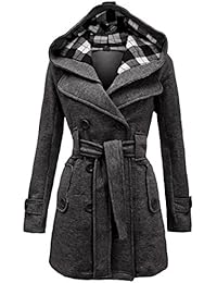 Coats Jackets Vests Ladies Women S Winter Plus Size Duffle Trench Coat Jacket With Hood Sizes 16 28 Clothing