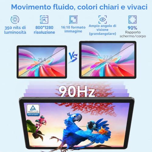 T50 Android 16 Tablet 11 Inch Offer, 24GB RAM + 128GB ROM (Expandable up to 2TB), Octa-Core Unisoc T7250 Processor, 8000mAh Battery, Dual Band 5G WiFi, IPS Screen 2K 90Hz, 13MP Camera