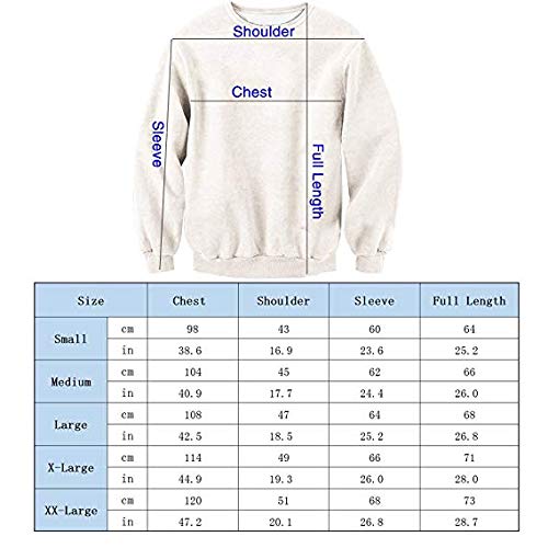 NEWISTAR Pullover for Men Ugly Christmas Funky Muscle Graphc Xmas Jumpers Tops M