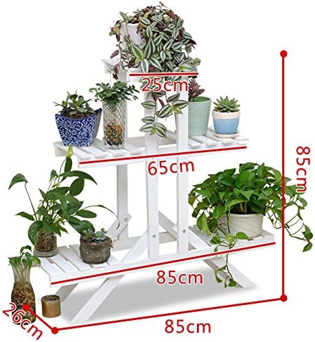 Solid wood flower stand/showy/flower pot/green rose multi-layer floor shelf/bonsai wooden flower racks/balcony living room indoor flower-C