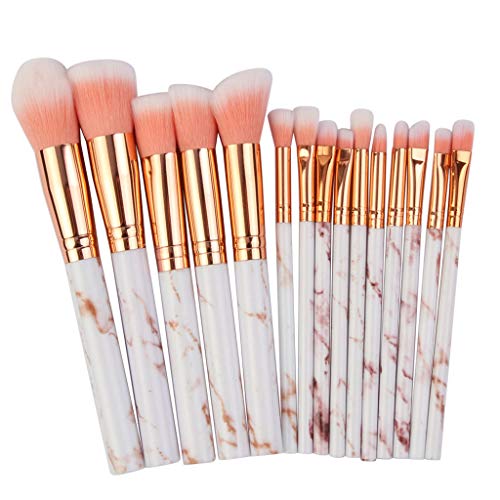 Coersd Makeup Brush 15Pcs Multifunctional Makeup Brush Concealer Eyeshadow Brush Set Tool (Pink)