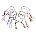 Pixnor 9pcs Handmade Braided Thread Friendship Bracelets Wrist Ankle Bracelets (Random Color)