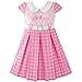 Sunny Fashion Girls Dress Pink Belted School Pleated Hem Size 4-14