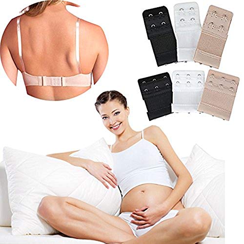 Cotton Women Ladies Bra Extension Strap Extender 6 Pcs Bra Extender 3 Hooks 2 Rows/2 Hooks 2 Rows