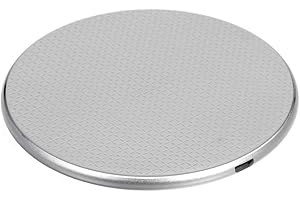 5 7 10W Fast Wireless Charger Aluminium Alloy Flying Disk Charging Pad Compatible with Galaxy S9 Plus S8 Note 9 XS Max XR X 8